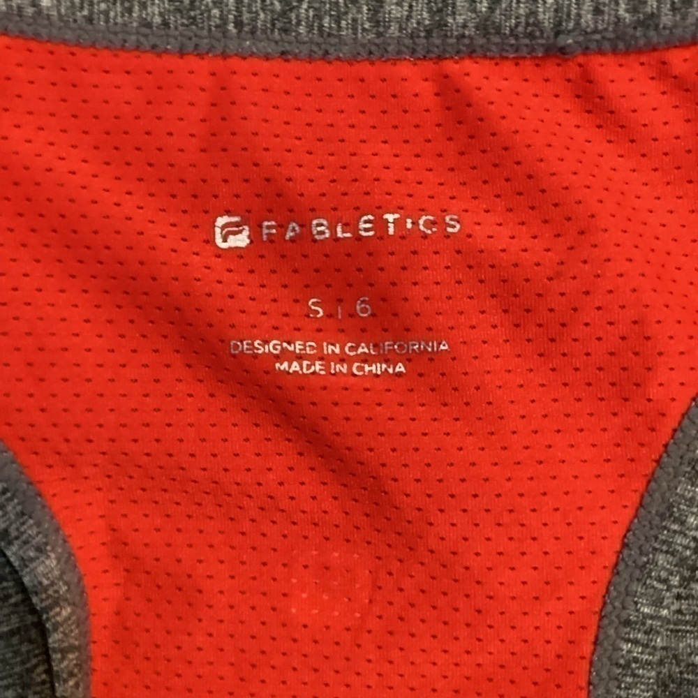 Fabletics Tank Top Size S Gray Racerback - Picture 6 of 7